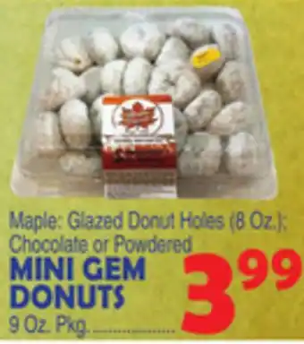 Bravo Supermarkets MINI GEM DONUTS 9 Oz. Pkg offer