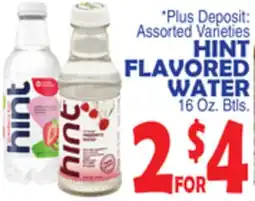 Bravo Supermarkets HINT FLAVORED WATER offer
