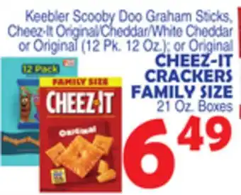 Bravo Supermarkets CHEEZ-IT CRACKERS FAMILY SIZE 21 Oz. Boxes offer