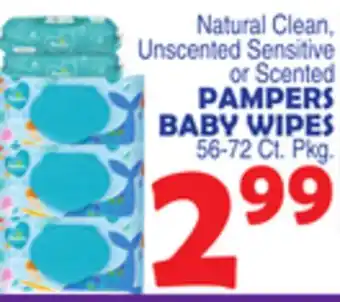 Bravo Supermarkets PAMPERS BABY WIPES offer