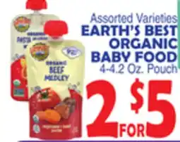 Bravo Supermarkets EARTH'S BEST ORGANIC BABY FOOD offer