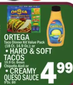 C Town ORTEGA,HARD & SOFT TACOS CREAMY QUESO SAUCE offer