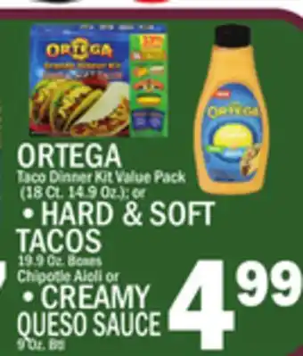 C Town ORTEGA,HARD & SOFT TACOS CREAMY QUESO SAUCE offer