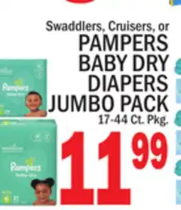 C Town PAMPERS BABY DRY DIAPERS JUMBO PACK offer