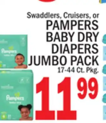 C Town PAMPERS BABY DRY DIAPERS JUMBO PACK offer
