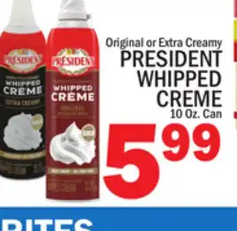 C Town PRESIDENT WHIPPED CREME offer