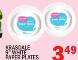 C Town KRASDALE 9 WHITE PAPER PLATES offer