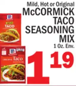 C Town McCORMICK TACO SEASONING MIX offer