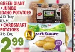 C Town GREEN GIANT JUMBO IDAHO POTATOES, CARBSMART POTATOES offer