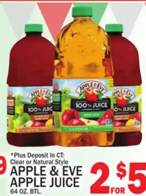 C Town APPLE & EVE APPLE JUICE offer
