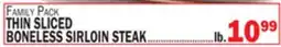 C Town THIN SLICED BONELESS SIRLOIN STEAK offer