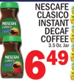 C Town NESCAFE CLASICO INSTANT DECAF COFFEE offer