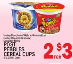 C Town POST PEBBLES CEREAL CUPS offer