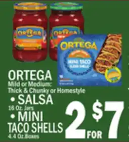 C Town ORTEGA SALSA,MINI TACO SHELLS offer