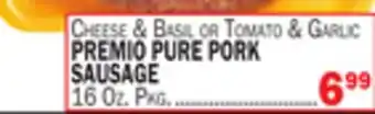 C Town PREMIO PURE PORK SAUSAGE offer