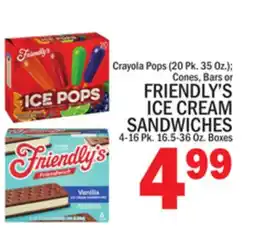 C Town FRIENDLY'S ICE CREAM SANDWICHES 4-16 Pk. 16.5-36 Oz. Boxes offer