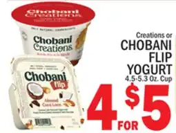 C Town CHOBANI CREATIONS OR FLIP YOGURT offer