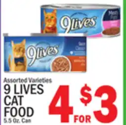 C Town 9 LIVES CAT FOOD offer