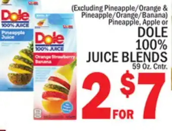 C Town DOLE 100% JUICE BLENDS offer