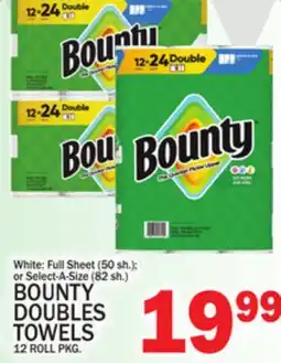 C Town BOUNTY DOUBLES TOWELS offer