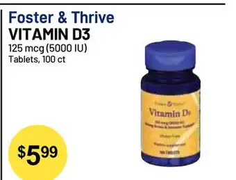 Health Mart Foster & Thrive VITAMIN D3 offer