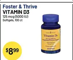 Health Mart Foster & Thrive VITAMIN D3 offer