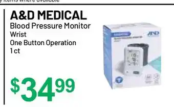 Health Mart A&D MEDICAL Blood Pressure Monitor Wrist offer