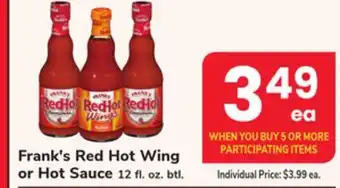 ACME Frank's Red Hot Wing or Hot Sauce offer