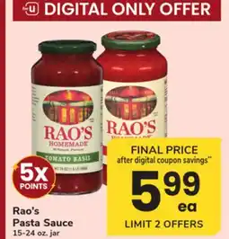 ACME Rao's Pasta Sauce offer