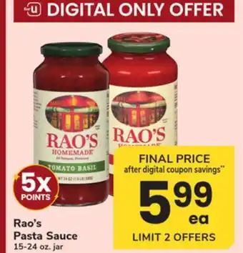 ACME Rao's Pasta Sauce offer