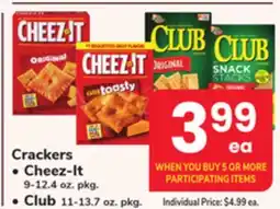 ACME Crackers Cheez-It 9-12.4 oz. pkg. Club 11-13.7 oz. pkg offer