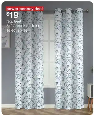 JC Penney 84 2-pack curtains offer