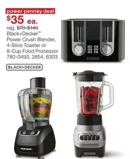 JC Penney Black + Decker Power Crush Blender, 4-Slice Toaster or 8-Cup Food Processor offer