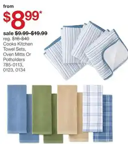 JC Penney Cooks Kitchen Towel Sets, Oven Mitts Or Potholders offer