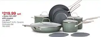 JC Penney Calphalon 12-Pc. Ceramic Cookware Set offer