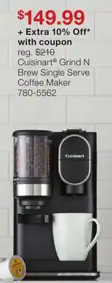 JC Penney Cuisinart Grind N Brew Single Serve Coffee Maker offer