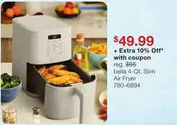 JC Penney bella 4-Qt. Slim Air Fryer offer