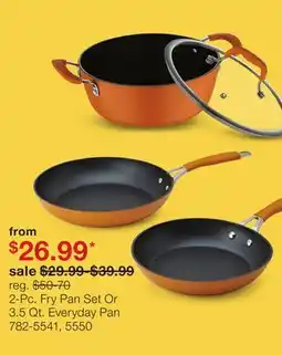 JC Penney 2-Pc. Fry Pan Set Or 3.5 Qt. Everyday Pan offer