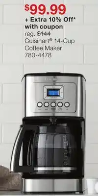 JC Penney Cuisinart 14-Cup Coffee Maker offer