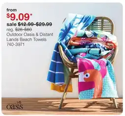 JC Penney Outdoor Oasis & Distant Lands Beach Towels offer