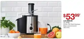 JC Penney Cooks 700-Watt Stainless Steel Juice Extractor offer