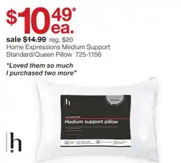JC Penney Home Expressions Medium Support Standard/Queen Pillow offer