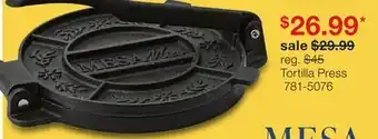 JC Penney Tortilla Press offer