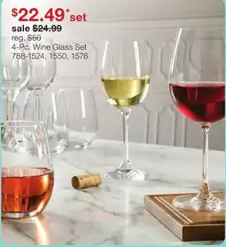JC Penney 4-Pc. Wine Glass Set offer