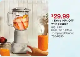 JC Penney bella Flip & Store 10-Speed Blender offer