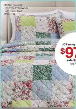 JC Penney Martha Stewart Charlotte Patchwork Full/Queen Quilt offer