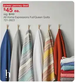 JC Penney All Home Expressions Full/Queen Quilts offer