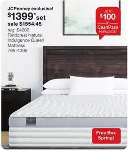 JC Penney Fieldcrest Natural Indulgence Queen Mattress offer