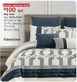 JC Penney All Eden & Oak 10-Pc. Bedding Sets offer