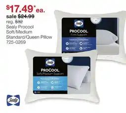 JC Penney Sealy Procool Soft/Medium Standard/Queen Pillow offer